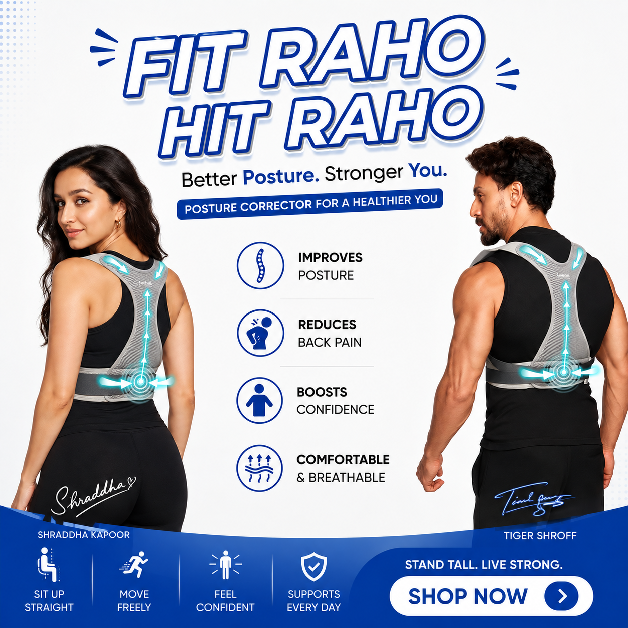 FIT RAHO HIT RAHO™ Posture Corrector Belt For Men & Women (🚚 Fast & Reliable Delivery )