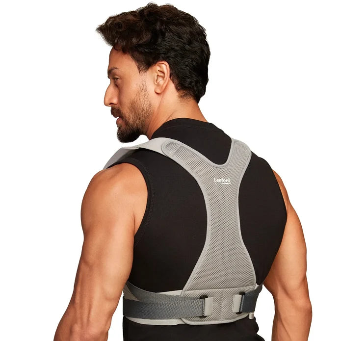 FIT RAHO HI RAHO posture corrector belt - clean product shot, back view on white background
